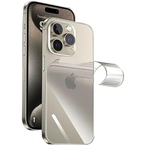 Epivol 2Pcs Back Screen Protector Film For iPhone 15 Pro Max Hydrogel Film Not Glass Cover