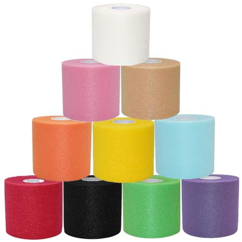 Tape, Athletic Tape 10 Roll 10 Color 33ft Wrist Breathable Tearable Lightweight Non-irritating Sponge Sports to Avoid Injuries/for Recovery, Athletic miniatura 1