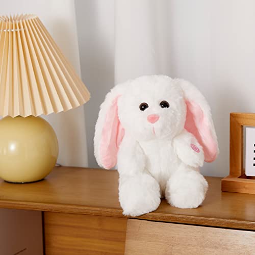 Bstaofy Light Up White Bunny Soft Plush Toy Led Rabbit Lop Ear Night Light Stuffed Animals Easter Birthday Christmas Festival Occasions Gift For Kids Toddlers 8'' #TOP2