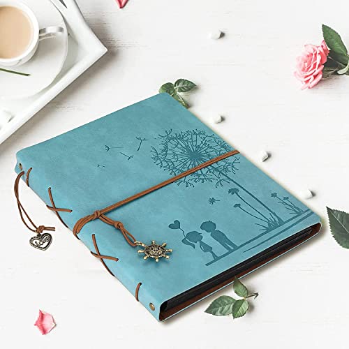 Álbum de fotos de cuero sintético SEEHAN, 8,5 x 11 pulgadas, para scrapbooking, diario de viaje, álbum de recuerdos para parejas, DIY, regalo vintage para aniversario y San Valentín miniatura 2