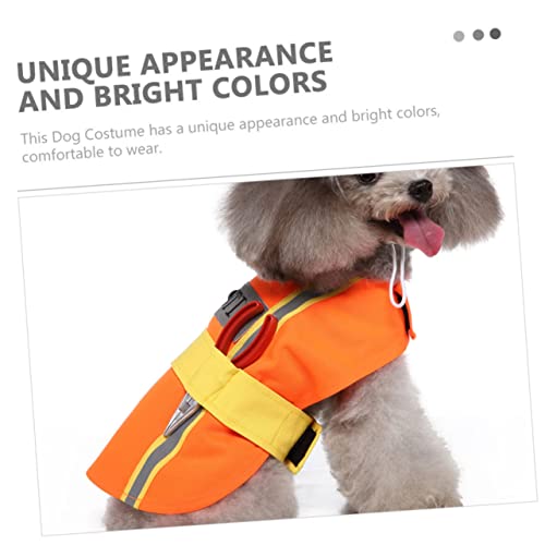 Disfraz para perro adorable UKCOCO talla M naranja miniatura 2