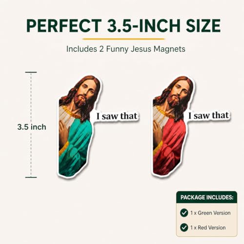 Imanes divertidos de Jesús 3.5 pulg 2 unidades miniatura 2