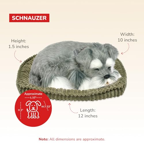 Perfect Petzzz Schnauzer Hundewelpen, die wirklich atmen