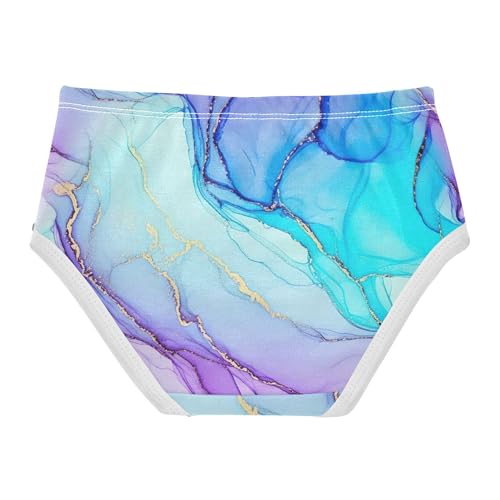 Watercolor Swirls Blue Purple Girls Underwear Toddler 2t Cotton Little Girl Panties Florals Briefs Girls Undies2