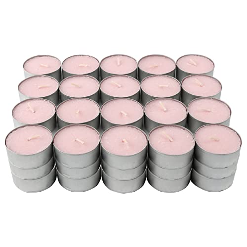 60 Bougies Chauffe-plat Couleur Rose Parfumées - Fraises à la crème