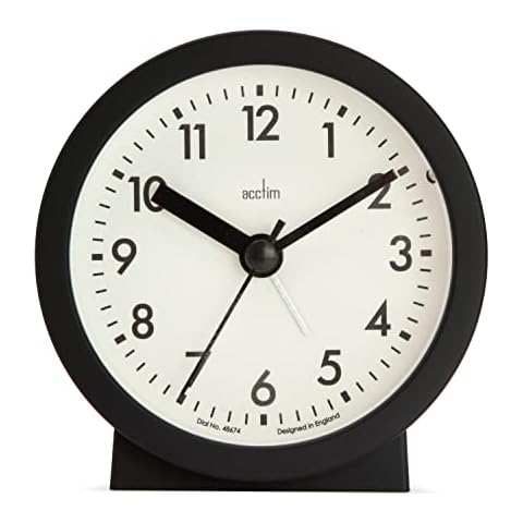 Acctim Gaby Small Black Bedside Clock Cover