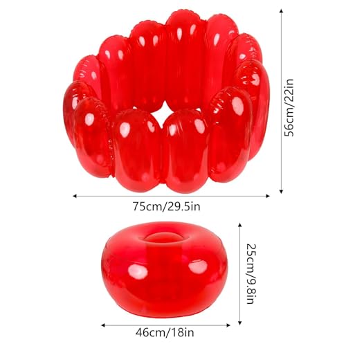 Sofá de aire portátil e inflable impermeable para camping y piscina exterior 3