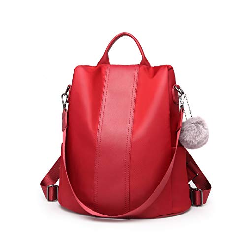 Miss Lulu Damen Rucksack Klein Anti diebstahl Schultaschen 2 in 1 Tagesrucksack Casual Daypack Rucksackhandtaschen Leicht für Freizeit Einkauf Alltag