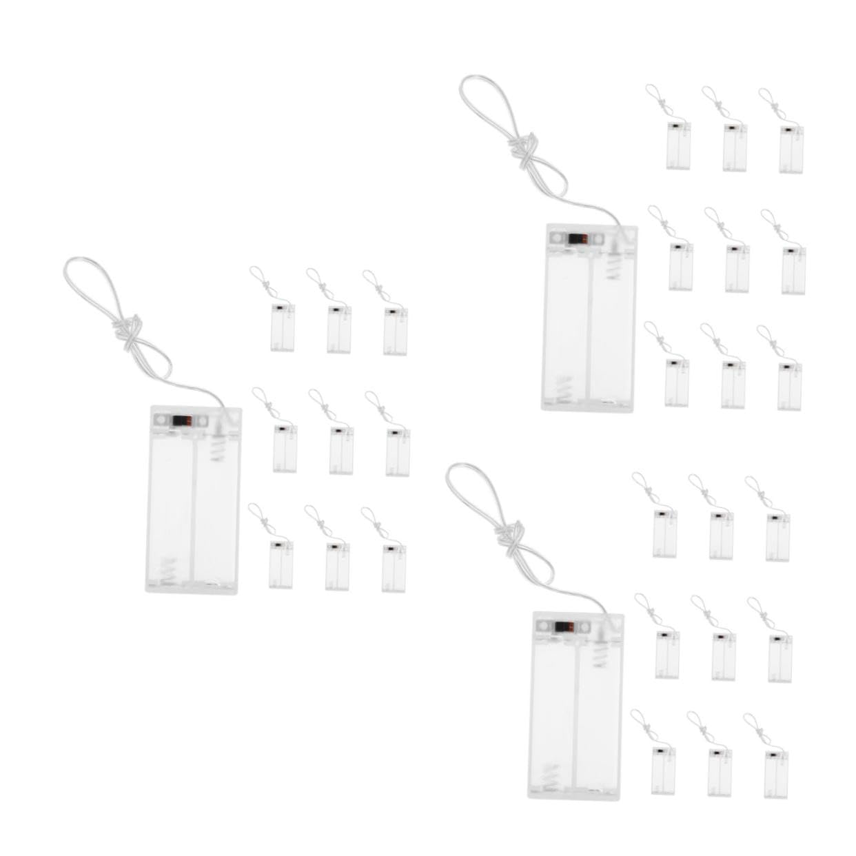 Toyvian 3 Set Accessori Per Scatola Batteria Clip Per Supporto Per Batterie Aa Piccola Custodia Di Plastica Portaoggetti Leggero Batterie Accessori Addominali Trasparente 10 Pezzi*3