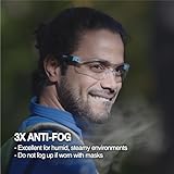 DEX FIT Safety Glasses SG210, Z87 Eye Protection, 3X Anti fog & Scratch Resistant, Adjustable for Women and Men, UV Protective (Black & Orange Frame, Clear Lens) - Image 3