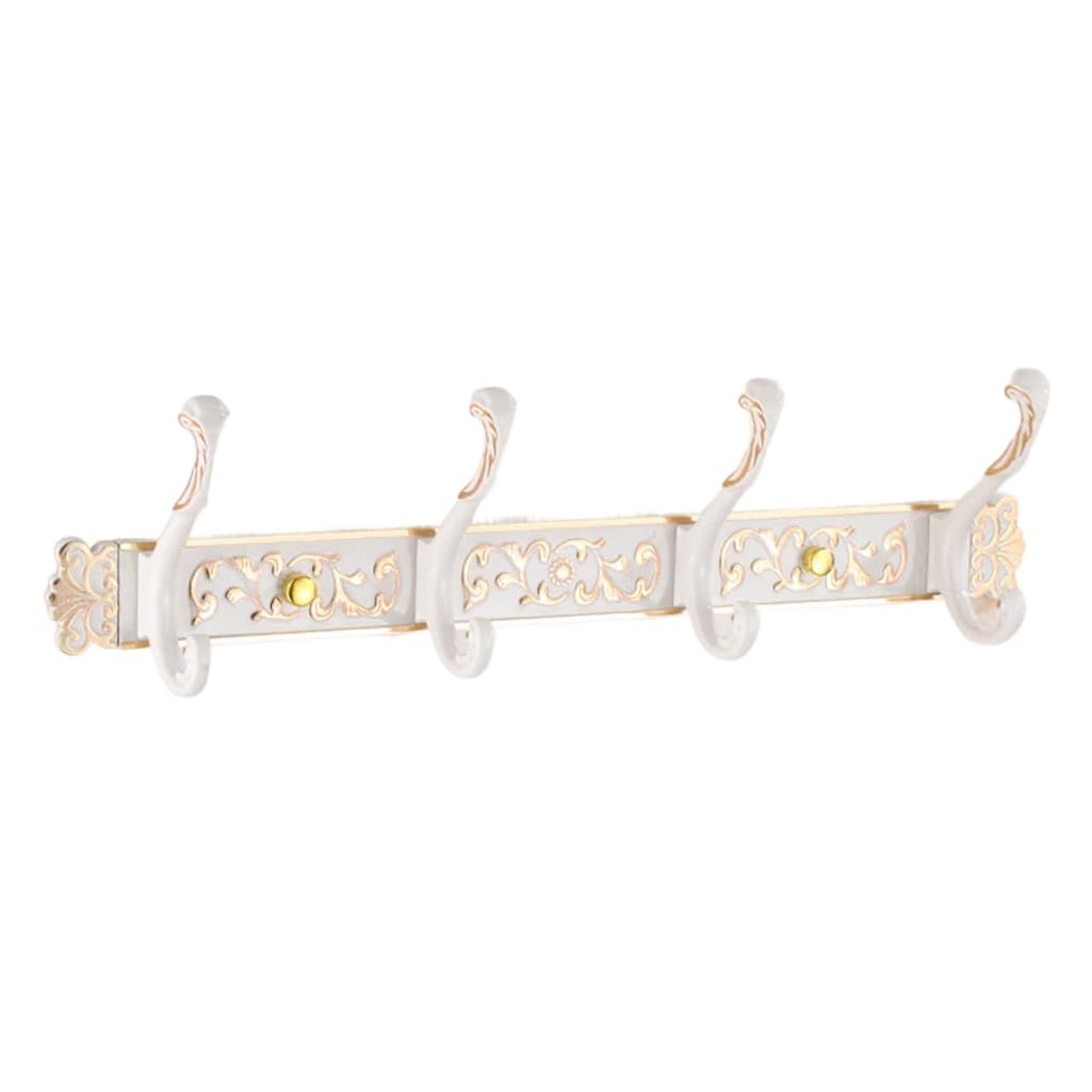 ZHOUXIAO Vintage Metal Coat Rack Wall Mounted with Hooks, Antique Heavy Duty Coat Hook Rail, Hat Robe and Towel Hooks Rack for Bathroom, Entryway, Mudroom 5Hook