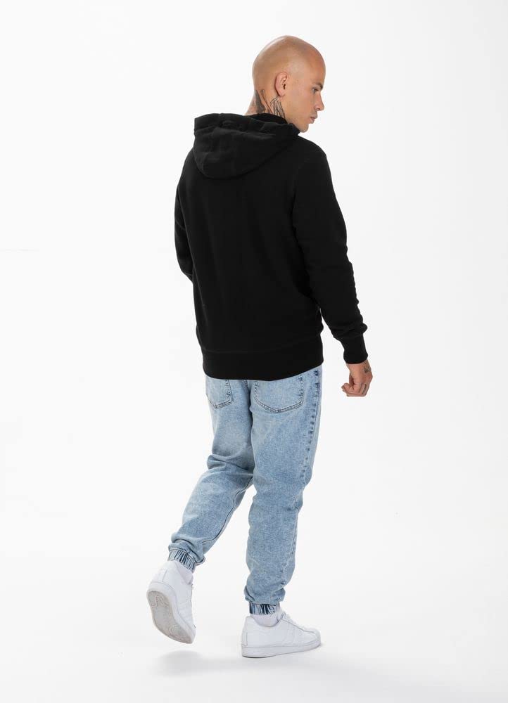 Pit Bull West Coast bluza z kapturem Small Logo 21 czarna, czarny, M