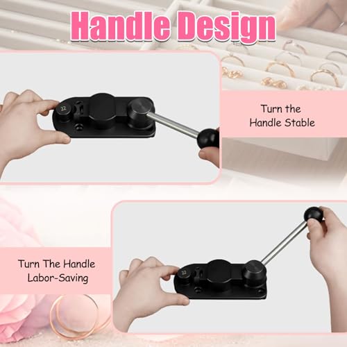 Dobladora de anillos ajustable para crear joyería con cucharas y aretes 4