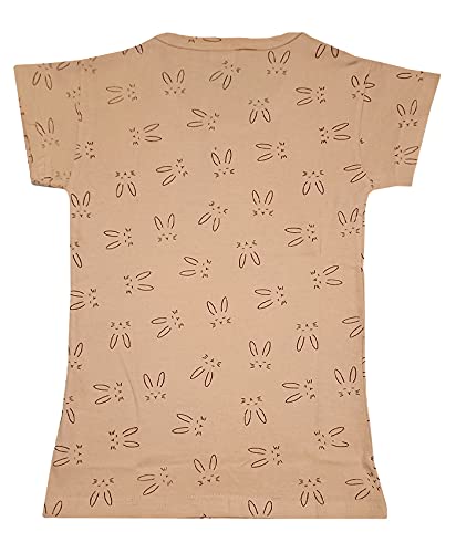 Image of indi weaves Girls Printed Cotton Half Sleeves Tshirts (Pack of 3)