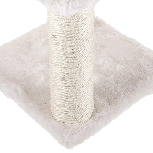 Rascador para gatos Toddmomy beige de 3 niveles miniatura 6