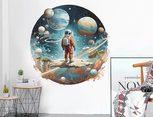 Vinilo Decorativo Astronauta Espacial 3D Para Pared Niños miniatura 4