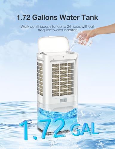 image for Grelife 3-in-1 Portable Air Conditioner, 400 Sq.Ft Evaporative Air Coo