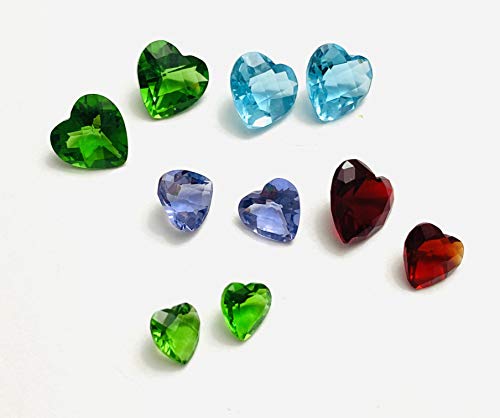 E30808L Ruby Red Mt St Helens Heart Shape 8mm Helenite Sterling Silver Dangle Earrings4