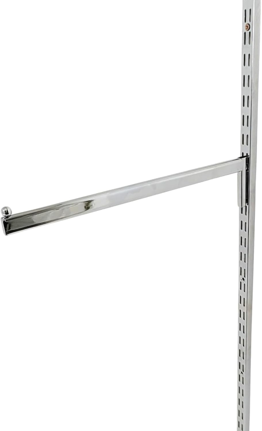 Completeshopfittings Silver Chrome Straight Arm For Twin Slot Uprights For Retail Display Shopfittings (400Mm)