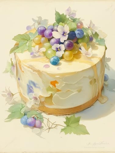 Peinture Diamant Gâteau aux Fruits pour un Après-Midi Déco et Détente