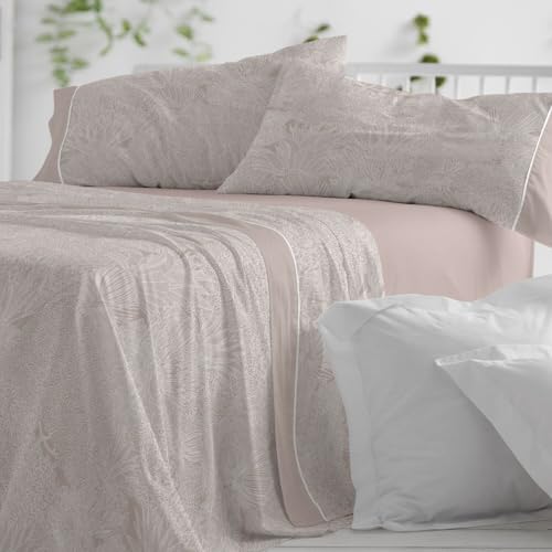 Burrito Blanco | Juego de sábanas | Cama de 135cm. (+Medidas Disponibles) | Diseño 045 | Color Tierra (135x190/200cm.)