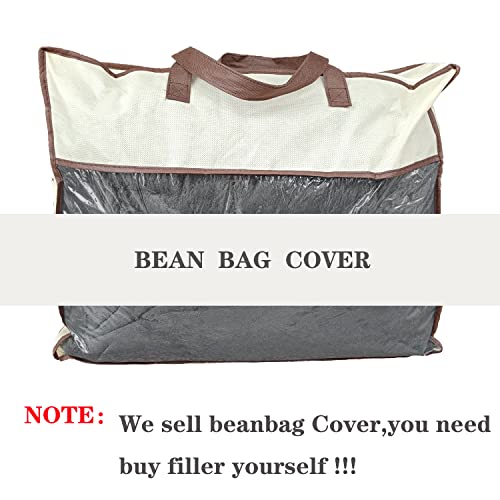 Bean Bag Sofa Cover (Dark Gray, 6FT(D153*H65cm) ONLY Cover) - Image 4