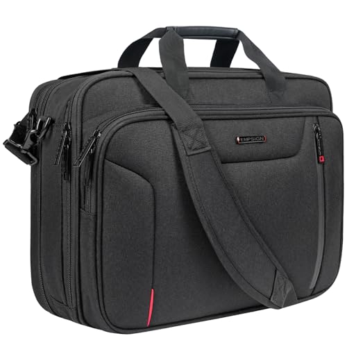 EMPSIGN Stylish Laptop Bag Briefcase, 17.3 Inch Laptop Case Expandable Messenger Bag for Men Water...