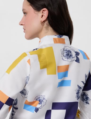 Image of Trendy Queen Women's Printed Straight Mandarin Neck Shirt for Women's | Tops for Woman Shirts | Shirt for Women Stylish Western (SD778 S)