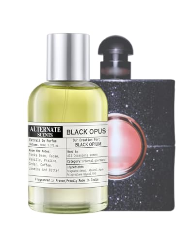 Image of Alternate Scents BLACK OPUS 100ml Long Lasting Perfume For Women |Strong& long Lasting with 30% Oil Concentration|Sweet Gourmand Vanilla| Fragrance From France | Made In India|
