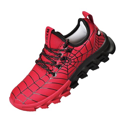 YTRXM Kid Sneakers for Boys Girls Breathable Lightweight School Tennis Running Shoes