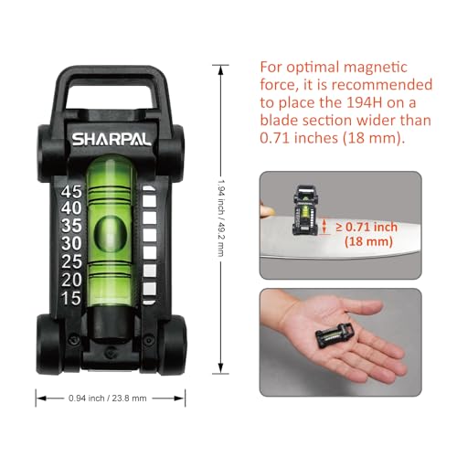 SHARPAL 194H Whetstone Knife Blade Sharpener Sharpening Stone Angle Guide, Chisel/Plane Iron Blade Honing Guide, Knife Edge Angle Finder, Knife Sharpening Trainer (Angle from 15° to 45°)