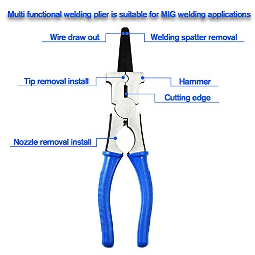 LEONTOOL MIG Welding Pliers 8.5 Inches Multifunction Welding Tool for Metal Fabricators Professional Welding Soldering Tool - Image 2
