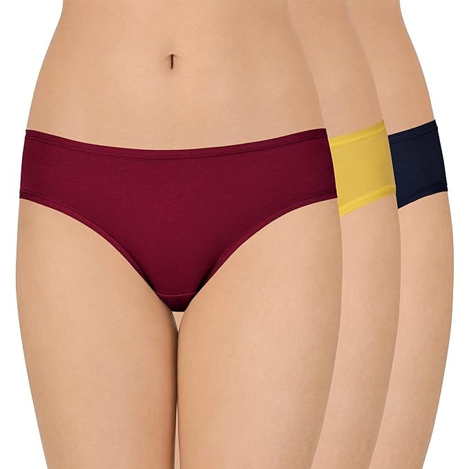 louryn koulyn Solid Low Rise Cotton Bikini Panty Pack (Pack of 3) (Color May Very)-picture-20