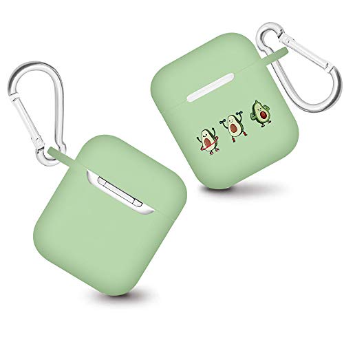 Joyland Case For Airpods 1 & 2 + Iphone 12 Pro Cover Skins Set Cartoon Cute Avocado Bodybuilding Pattern Matte Avocado Green Shock Proof Protective Resistant Cases(Green) #TOP5