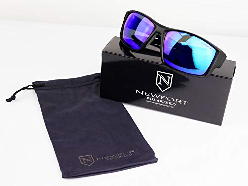 Newport Polarized Marlin Bifocal Sunglasses Black Frame with Blue Mirror Polarized Lenses.3