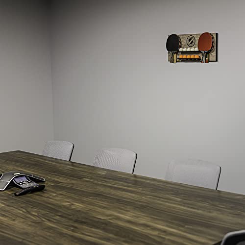 Stiga Ping Pong Storage Wall Rack, Brown