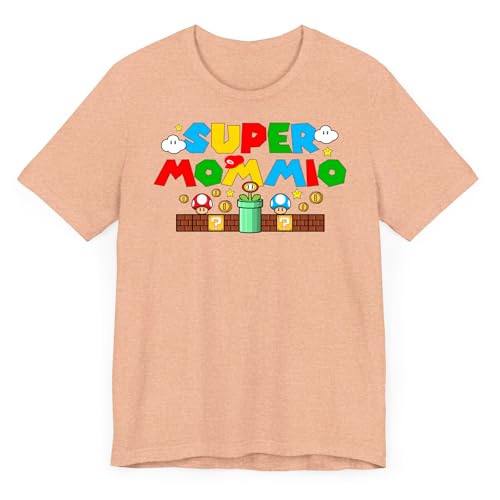Super Mommio Shirt Funny Mom Graphic Tee Mothers Day Gamer Gift Cute Retro Mama T-Shirt
