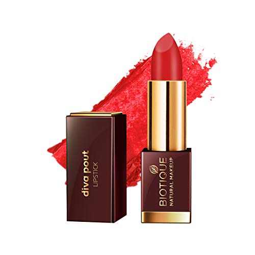Image of Biotique Natural Makeup Diva Pout Lipstick, Salsa Crush