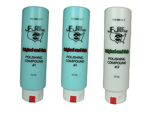 JFJ Polish Compound 3 pack(2 - Blue #1 Compound & 1 - White #2 Compound) 12oz