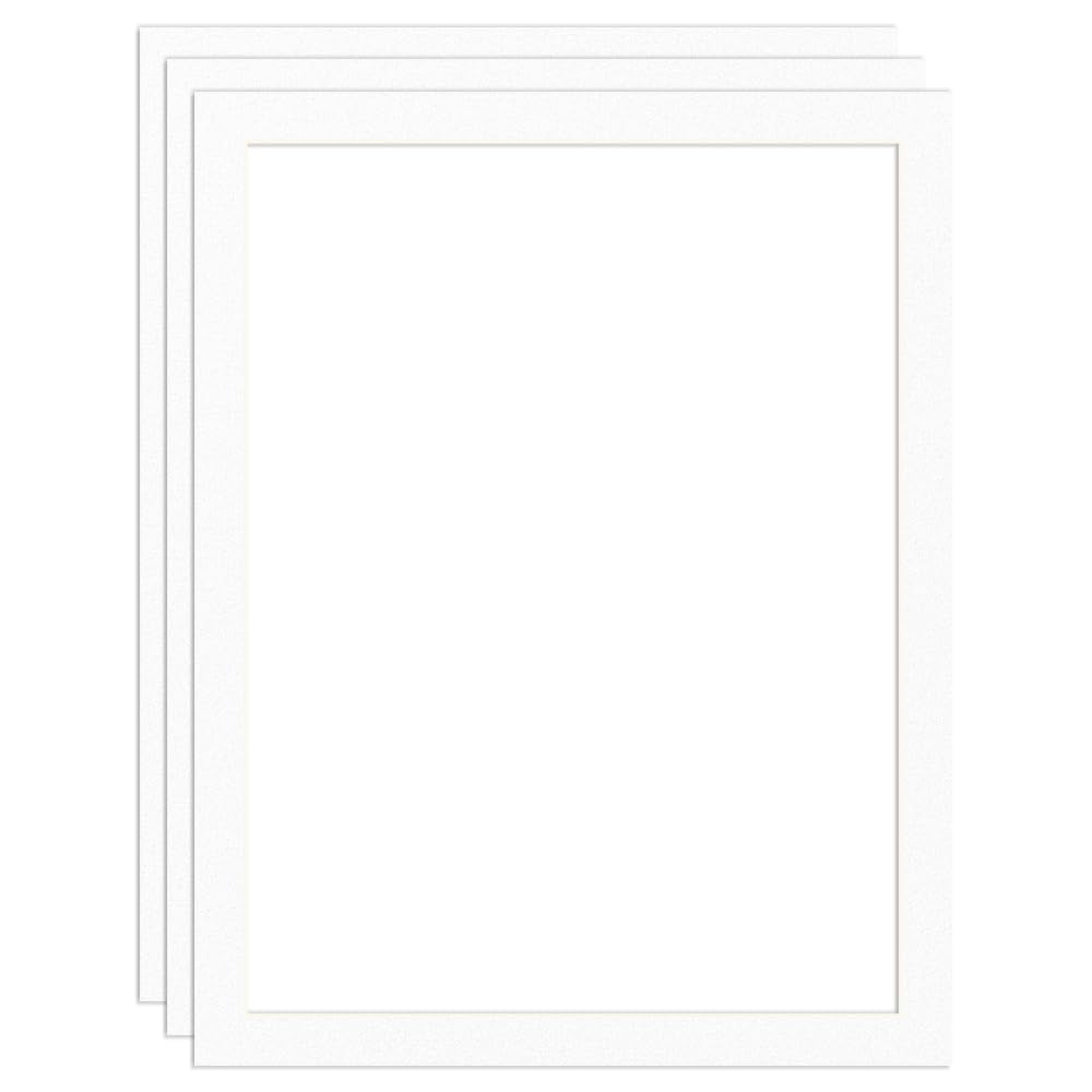 Procut Global 70x90cm White Picture Mounts Board to Fit 80x60cm Aperture Size - Photo Mount Card Ideal for Prints, Artwork, Crafts & Certificates - Sizes & Colors Available - Pack of 3