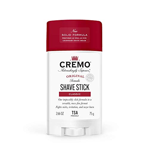 Cremo Barber Grade Original Shave Stick, Solid Mess-Free Formula, 2.66 Oz