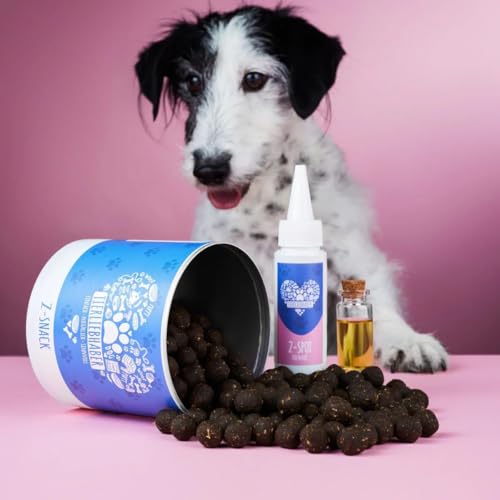 TIERLIEBHABER Sparpaket – Zeckenschutz Hund Spot On & Z-Snack für Hunde – Z-Bundle enthält Zeckenmittel für Hunde Z-Spot mit Kokosöl und Schwarzkümmelöl | 100% Pflanzlich