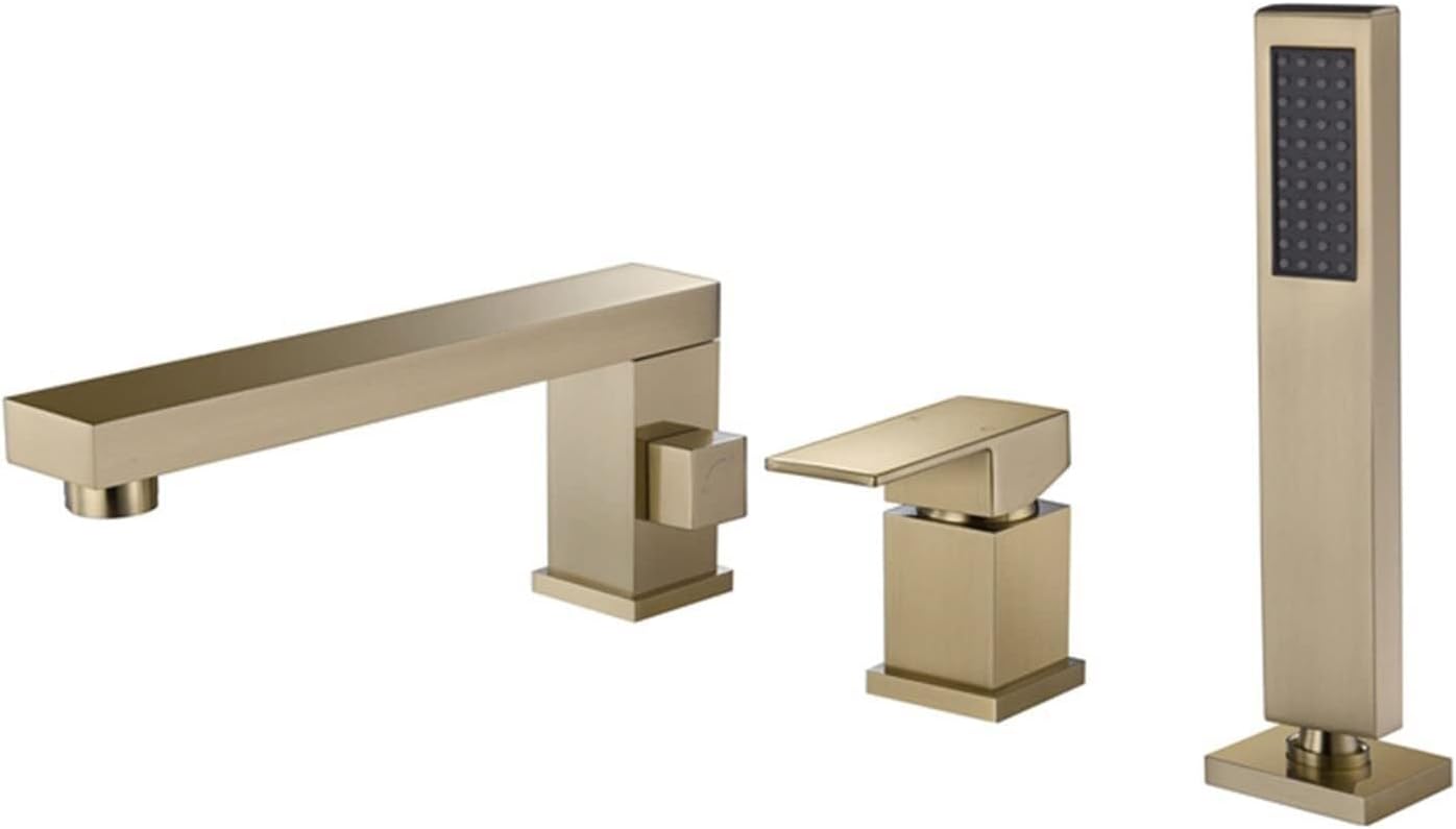 Bathtub Faucet with Shower Set 4 Hole Bathtub Faucets for Bathroom