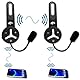 BuddyChat Duo (2er Set) Bluetooth Fahrrad Sport Ski Arbeit Intercom Helm Headset, Freisprechanlage Funkgerät, Gegensprechanlage, DSP-Geräuschunterdrückung, Reichweite bis 1000m