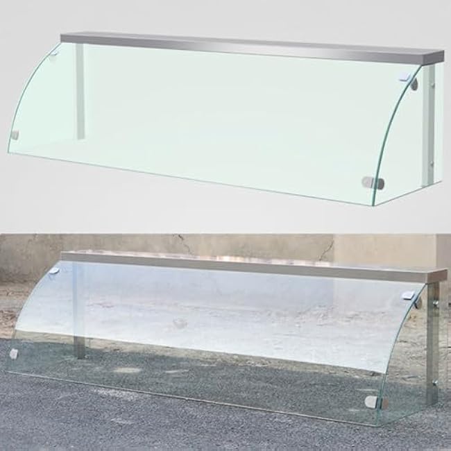 Pastry Display Case, Commercial Refrigerated Buffet Glass Cover, Clear Bread Storage Food Display Table For Bread Dessert Cookie(114x53x50cm)