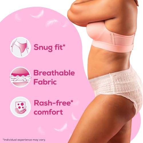Image of Evereve Super Soft Period Panty For Girls & Women, (L-XL), 10 Pcs, 360 Degree Overnight Coverage, Ultra-Soft Top Layer, High Absorbency For Heavy Flow, Maternity Postpartum Disposable Panty
