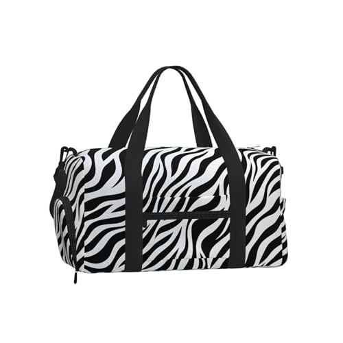 Sac de sport homme et femme pamplemousse zèbre, sac de voyage léger et imperméable