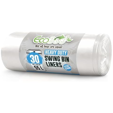 EcoBag 30 Heavy Duty White Bin Liners Cover