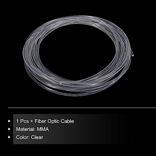 Image of MECCANIXITY PMMA Fiber Optic Light Side Glow Cable, 4mmx6m LED Transparent for Hotels, KTV, DIY Art, Home Decoration