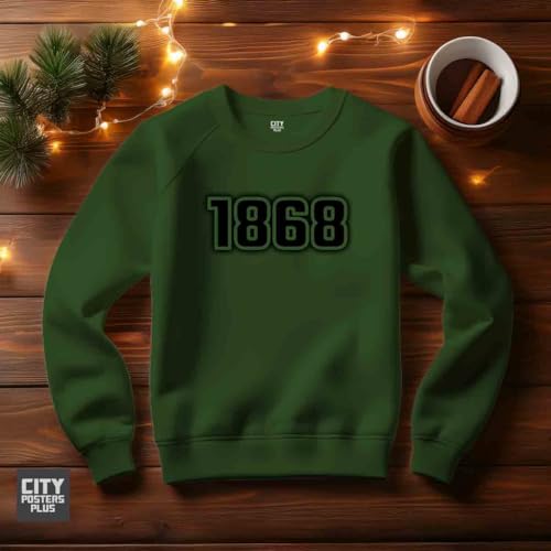 Sweatshirt 1868 pull vert olive unisexe confortable vêtement mode casual - 3